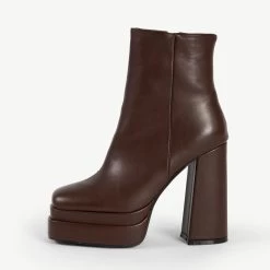 RAID Jadine Ankle Boot In Brown -Chic Shoes Shop Jadine Brown 4