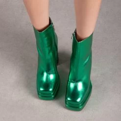 RAID Jadine Ankle Boot In Green -Chic Shoes Shop Jadine Green 2