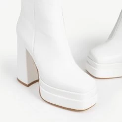 RAID Jadine Ankle Boot In White -Chic Shoes Shop Jadine White 5