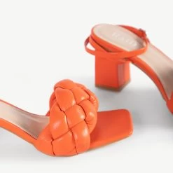 RAID Jaelyn Block Heel Sandal In Orange 10 RAID Jaelyn Block Heel Sandal In Orange -Chic Shoes Shop Jaelyn Orange 5