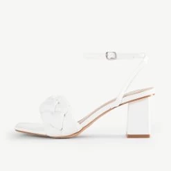 RAID Jaelyn Block Heel Sandal In White 11 RAID Jaelyn Block Heel Sandal In White -Chic Shoes Shop Jaelyn White 4