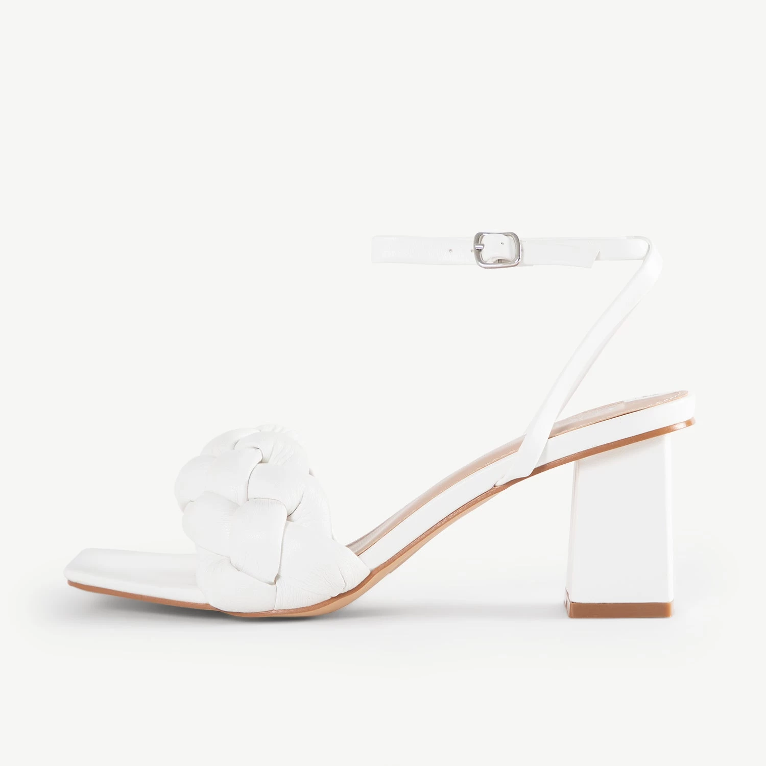 RAID Jaelyn Block Heel Sandal In White 7 RAID Jaelyn Block Heel Sandal In White - Image 5
