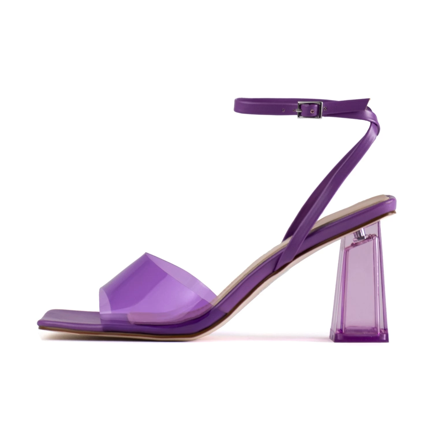RAID Jane Perspex Heels In Purple 3 RAID Jane Perspex Heels In Purple