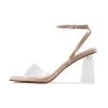 RAID Jane Perspex Heels In Nude -Chic Shoes Shop Jane Nude 1