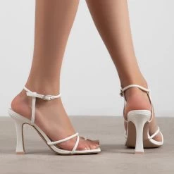 RAID Jennie Strappy Heel In White -Chic Shoes Shop Jennie White 2