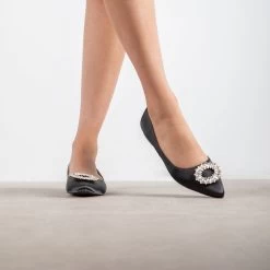 RAID Jennika Flat Shoe In Black Satin 10 RAID Jennika Flat Shoe In Black Satin -Chic Shoes Shop Jennika Black 1