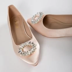 RAID Jennika Flat Shoe In Champagne Satin 11 RAID Jennika Flat Shoe In Champagne Satin -Chic Shoes Shop Jennika Champagne 4