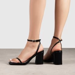 RAID Julina Block Heels In Black -Chic Shoes Shop Julina Black 3