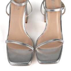 RAID Julina Block Heels In Silver -Chic Shoes Shop Julina Silver 5