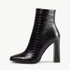 RAID Keena Ankle Boot In Black Croc -Chic Shoes Shop Keena Black 4