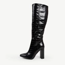 RAID Kennedia Long Boot In Black -Chic Shoes Shop Kennedia Black 1
