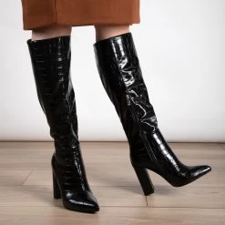 RAID Kennedia Long Boot In Black -Chic Shoes Shop Kennedia Black 4