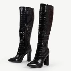 RAID Kennedia Long Boot In Black -Chic Shoes Shop Kennedia Black 5