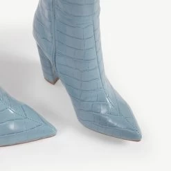 RAID Kennedia Long Boot In Blue -Chic Shoes Shop Kennedia Blue 6