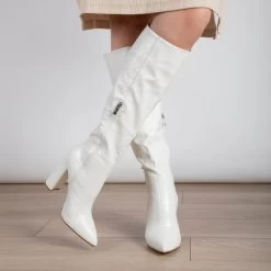 RAID Kennedia Long Boot In White 11 RAID Kennedia Long Boot In White -Chic Shoes Shop Kennedia White 3