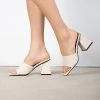 RAID Khloe Block Heeled Mule In Nude -Chic Shoes Shop Khloe Nude 1