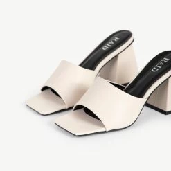 RAID Khloe Block Heeled Mule In Nude -Chic Shoes Shop Khloe Nude 5