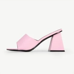 RAID Khloe Block Heeled Mule In Pink -Chic Shoes Shop Khloe Pink 4