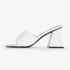 RAID Khloe Block Heeled Mule In White 11 RAID Khloe Block Heeled Mule In White -Chic Shoes Shop Khloe White 4