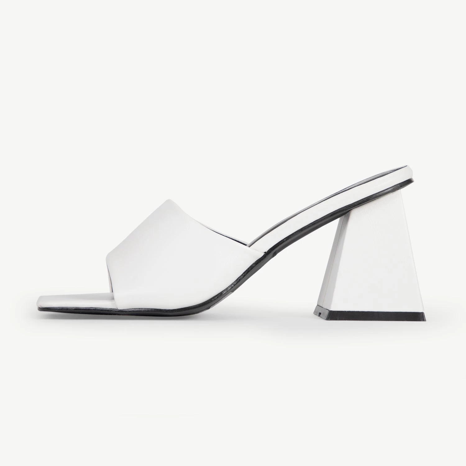 RAID Khloe Block Heeled Mule In White 7 RAID Khloe Block Heeled Mule In White - Image 5