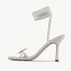 RAID Kinny Lace Up Heel In White -Chic Shoes Shop Kinny White 5