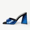RAID Kyrah Heeled Mule In Blue 1 RAID Kyrah Heeled Mule In Blue -Chic Shoes Shop Kyrah Blue 4