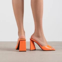 BEBO Kyrah Heeled Mule In Orange 14 BEBO Kyrah Heeled Mule In Orange -Chic Shoes Shop Kyrah Orange 3 815f3344 b9b4 4239 ac6d bd96ee2e329c