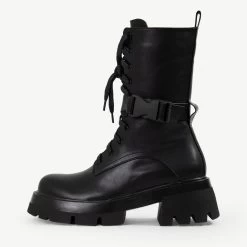 RAID Lenya Chunky Ankle Boot In Black -Chic Shoes Shop Lenya Black 4