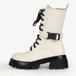 RAID Lenya Chunky Ankle Boot In Cream -Chic Shoes Shop Lenya Cream 4