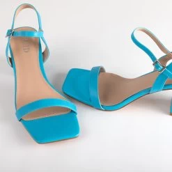 RAID Lilac Block Heeled Sandal In Blue -Chic Shoes Shop Lilac Blue 4