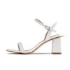 RAID Lilac Block Heeled Sandal In White -Chic Shoes Shop Lilac White