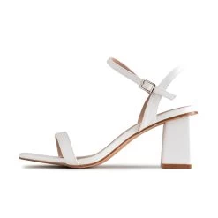 RAID Lilac Block Heeled Sandal In White