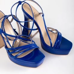 RAID Maddelina Strappy Platform In Blue -Chic Shoes Shop Maddelena Blue 4