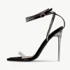 RAID Madrona Strappy Heel In Black Satin -Chic Shoes Shop Madrona Black 5