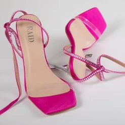 RAID Madrona Strappy Heel In Pink Satin 11 RAID Madrona Strappy Heel In Pink Satin -Chic Shoes Shop Madrona Pink 4