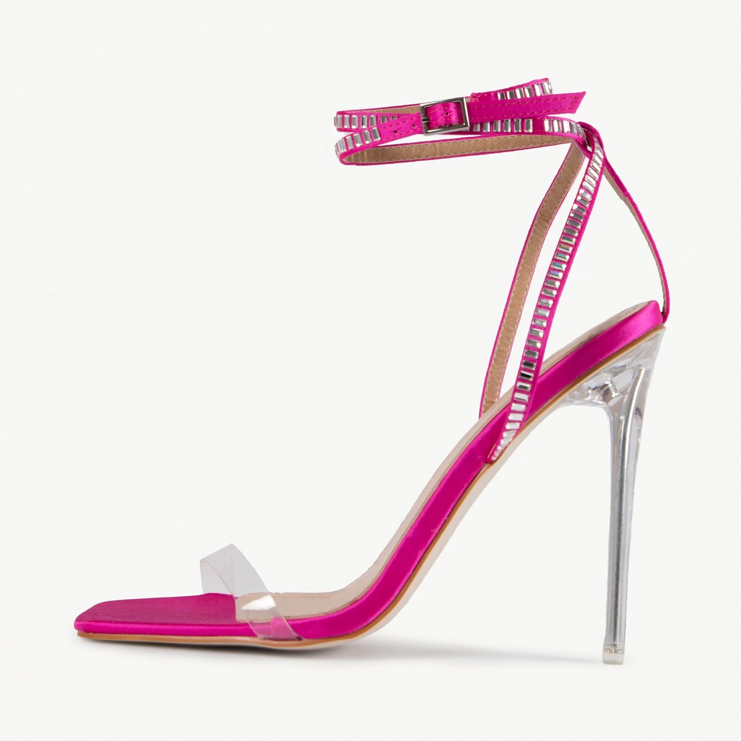 RAID Madrona Strappy Heel In Pink Satin 3 RAID Madrona Strappy Heel In Pink Satin