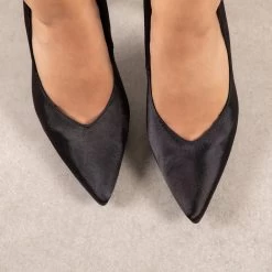 RAID Maliny Court Heel In Black Satin 9 RAID Maliny Court Heel In Black Satin -Chic Shoes Shop Maliny Black 2