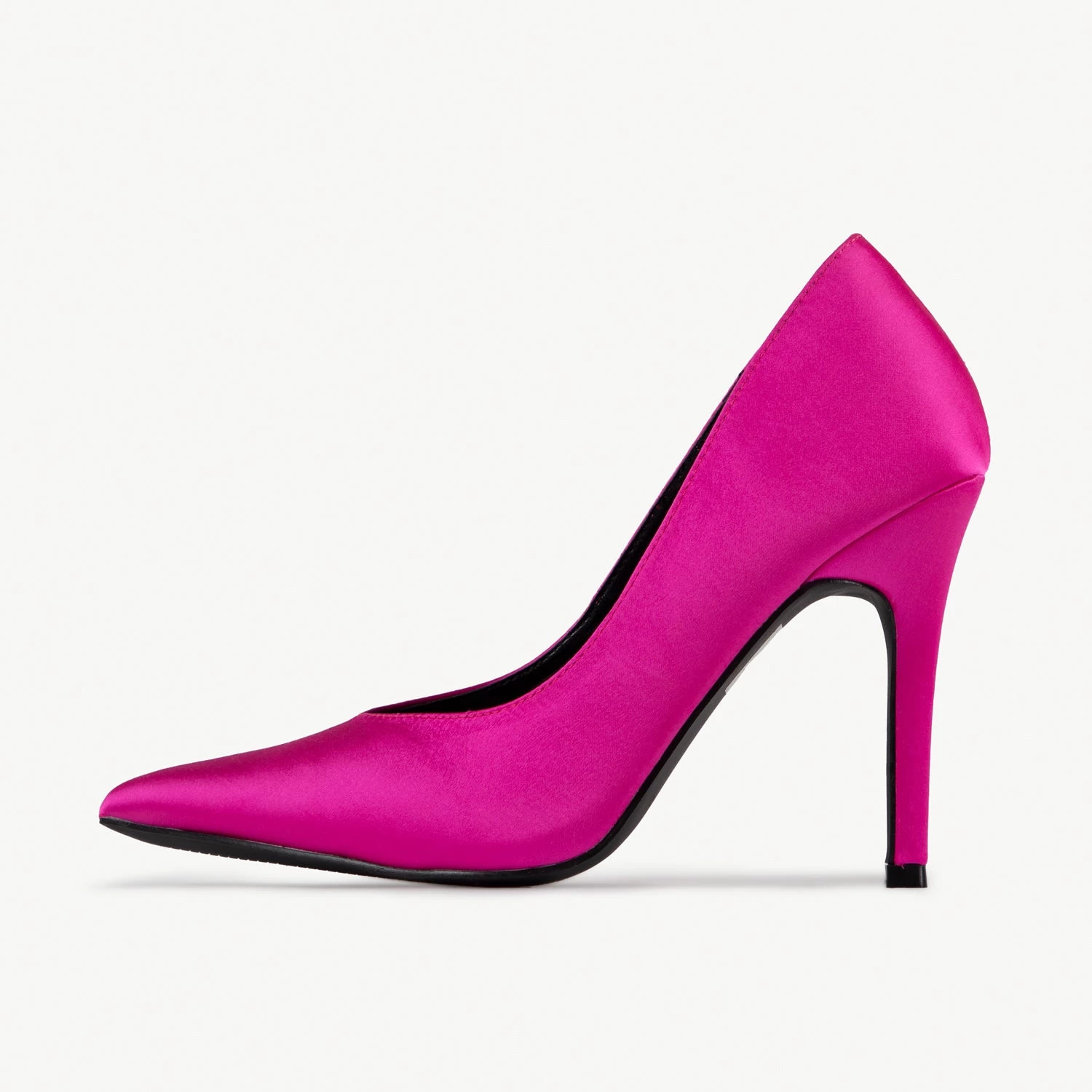 RAID Maliny Court Heel In Hot Pink Satin 3 RAID Maliny Court Heel In Hot Pink Satin