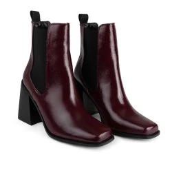 RAID Mariana Block Heeled Ankle Boots In Burgundy -Chic Shoes Shop Mariana Burgundy 5