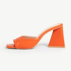 RAID Marinda Block Heeled Mule In Orange 13 RAID Marinda Block Heeled Mule In Orange -Chic Shoes Shop Marinda Orange 1