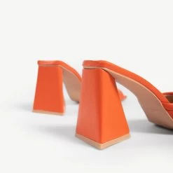 RAID Marinda Block Heeled Mule In Orange 12 RAID Marinda Block Heeled Mule In Orange -Chic Shoes Shop Marinda Orange 5