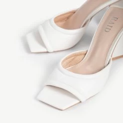 RAID Marinda Block Heeled Mule In White 10 RAID Marinda Block Heeled Mule In White -Chic Shoes Shop Marinda White 5