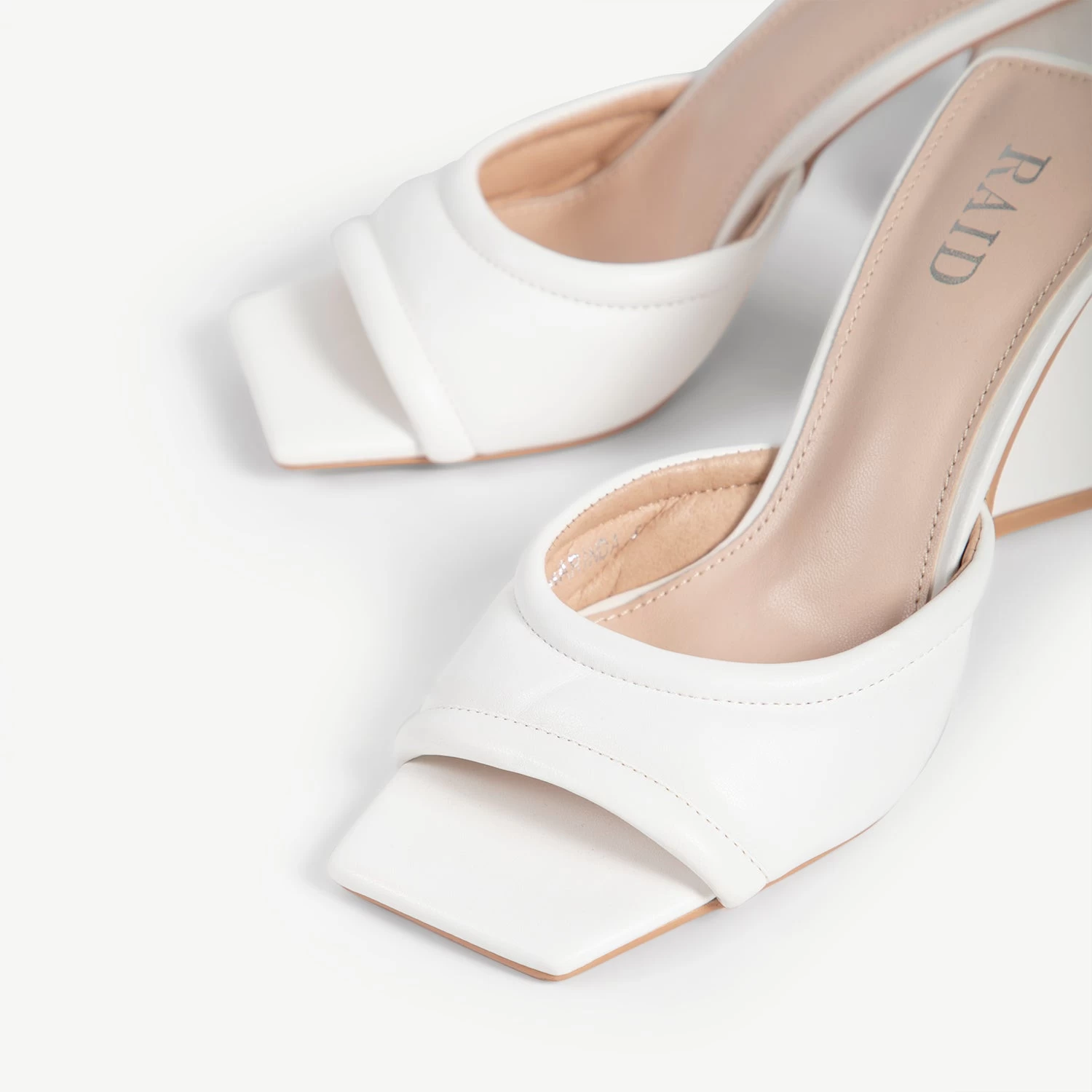 RAID Marinda Block Heeled Mule In White 6 RAID Marinda Block Heeled Mule In White - Image 4