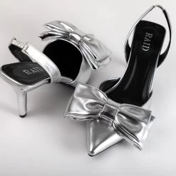 RAID Martini Slingback Heel In Silver 12 RAID Martini Slingback Heel In Silver -Chic Shoes Shop Martini Silver 4