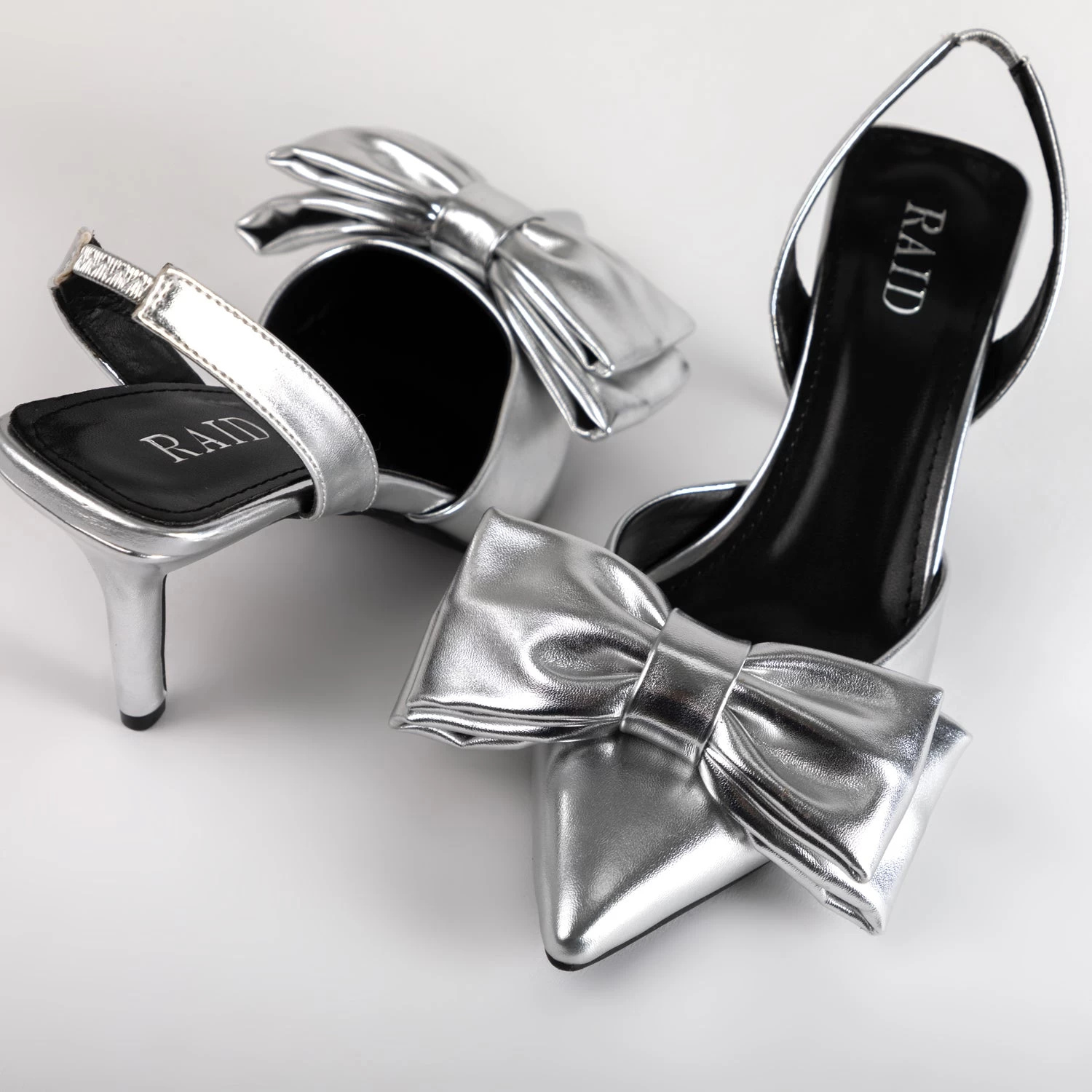 RAID Martini Slingback Heel In Silver 7 RAID Martini Slingback Heel In Silver - Image 5