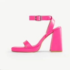 RAID Miami Platform Block Heel In Pink -Chic Shoes Shop Miami Pink 4