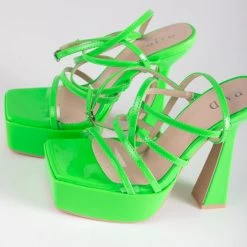 RAID Mishka Platform Heel In Green -Chic Shoes Shop Mishka Green 4