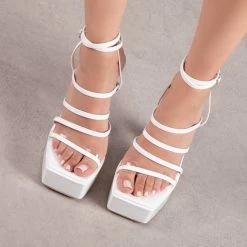 RAID Mishka Platform Heel In White 10 RAID Mishka Platform Heel In White -Chic Shoes Shop Mishka White 2