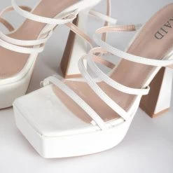 RAID Mishka Platform Heel In White 12 RAID Mishka Platform Heel In White -Chic Shoes Shop Mishka White 4