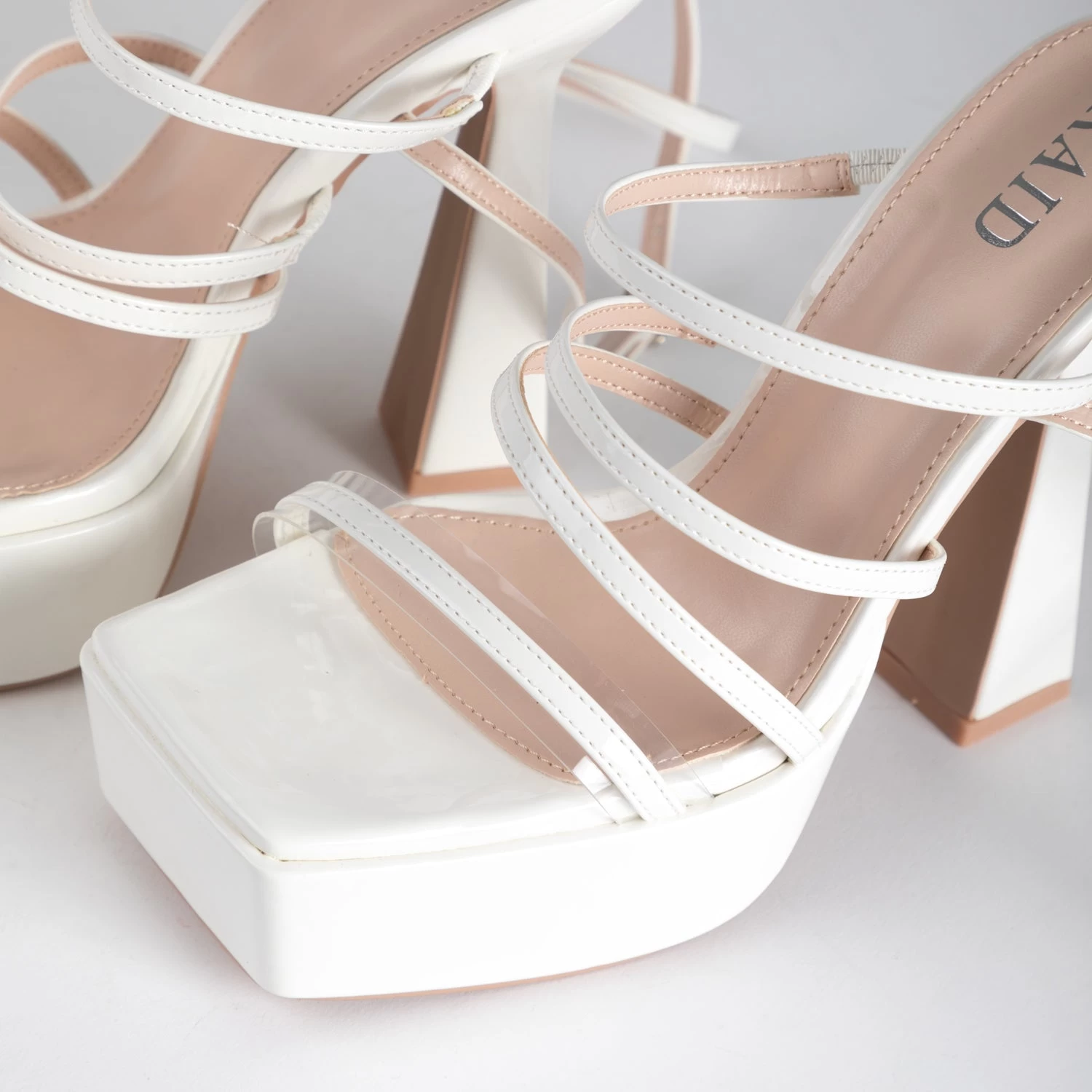 RAID Mishka Platform Heel In White 7 RAID Mishka Platform Heel In White - Image 5